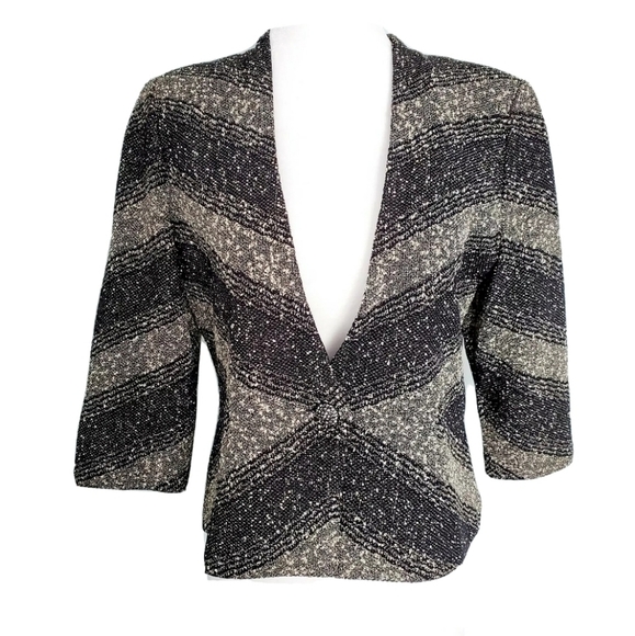 Ming Wang Black and Gold Blazer Coat - Picture 1 of 5